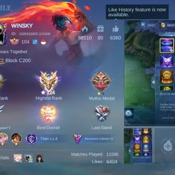 Mobile Legends: Bang Bang Accounts Collector Global|Ex Immo|Skin 261|Renowned|Transformer Roger|Collect Natalia|PACE