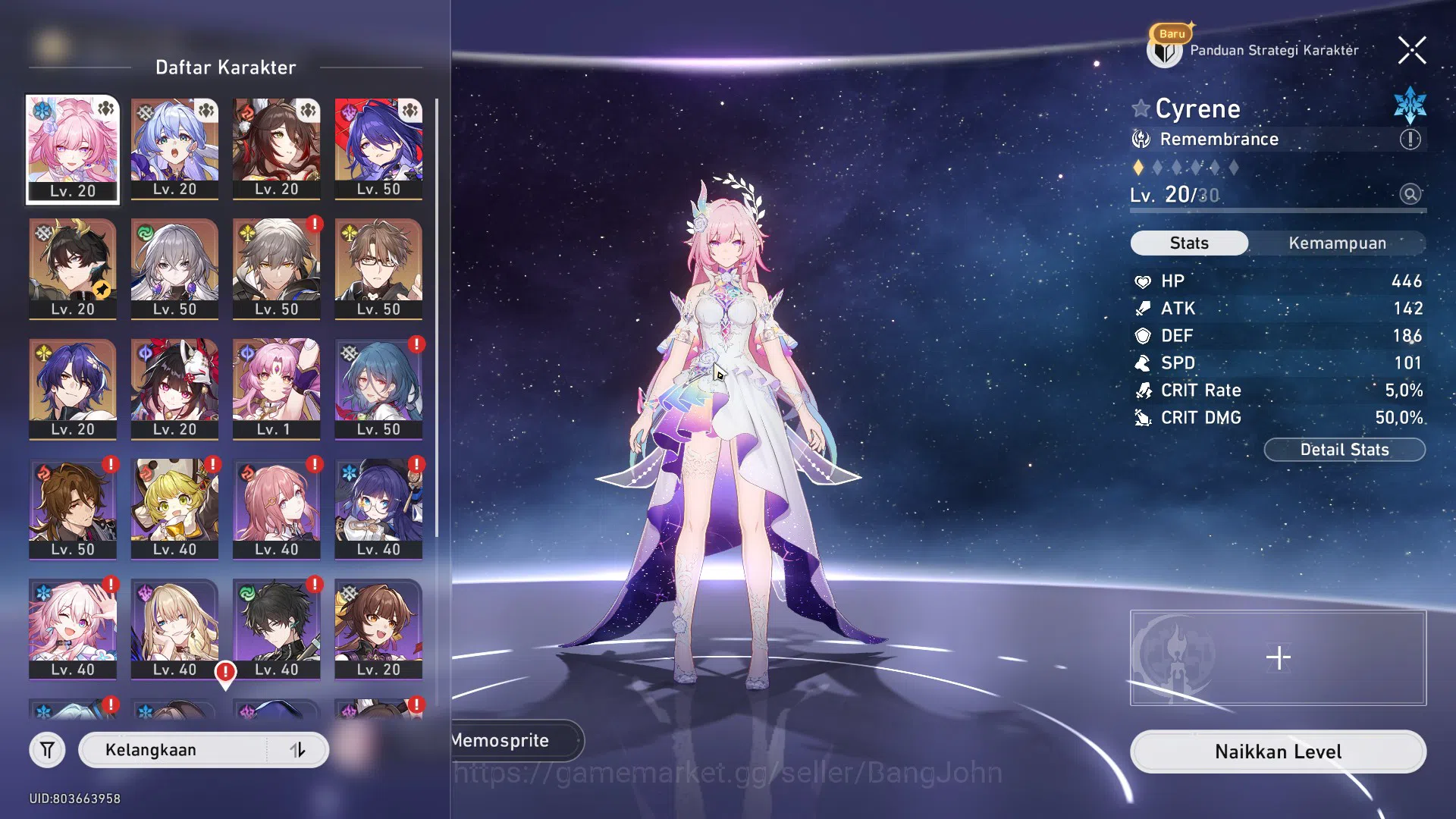 Honkai Star Rail Accounts ASIA | TL36 | 3 Limit | Cyrene, Robin, Fugue, Arch image 2