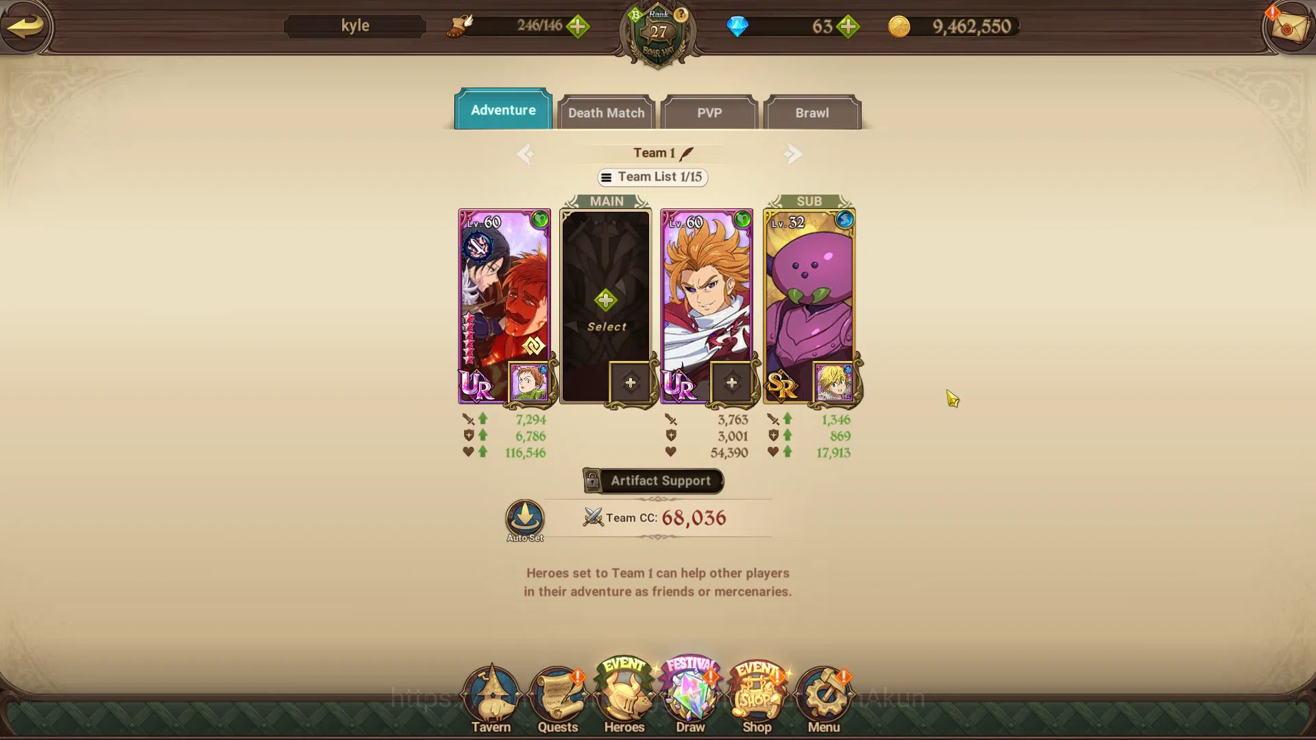 The Seven Deadly Sins: Grand Cross Accounts Asia|760K CC|4 UR|Merlin & Escanor,Oppressor Demon image 5