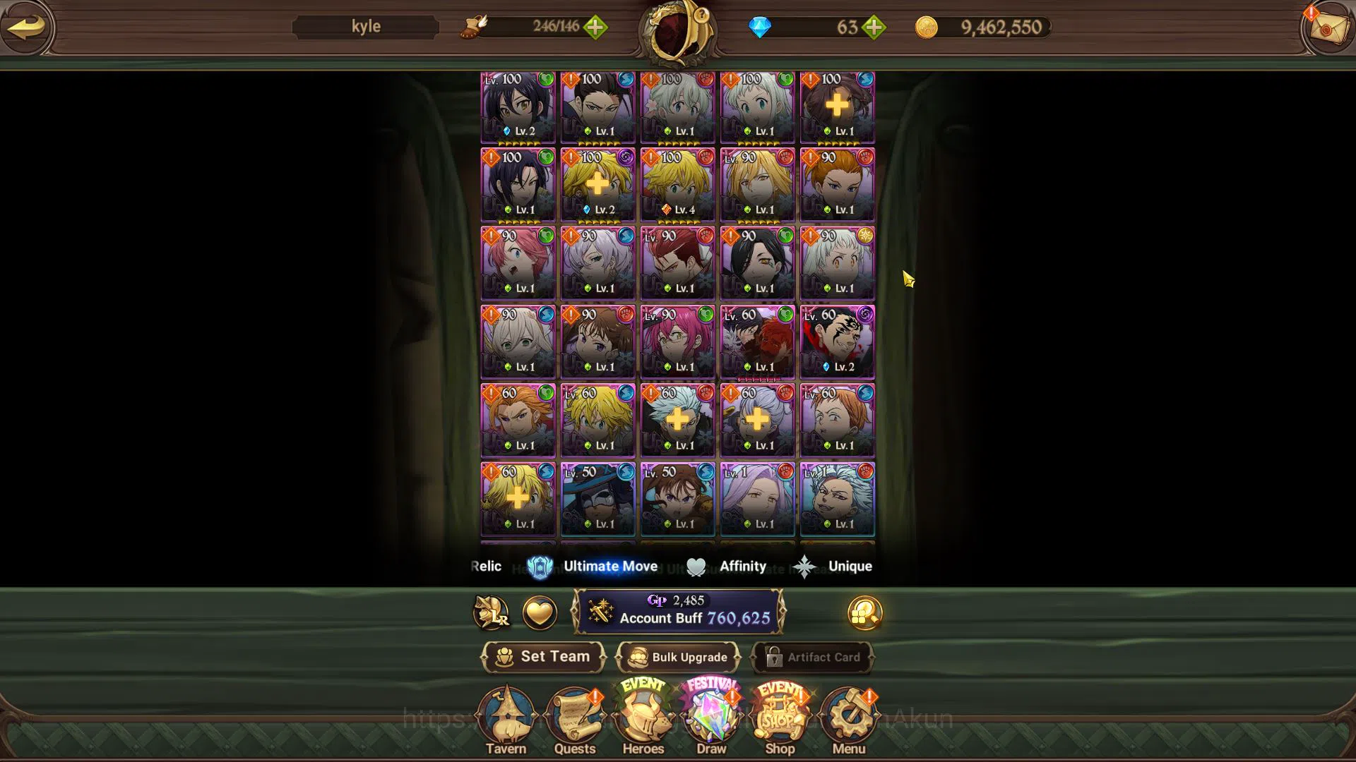 The Seven Deadly Sins: Grand Cross Accounts Asia|760K CC|4 UR|Merlin & Escanor,Oppressor Demon image 4