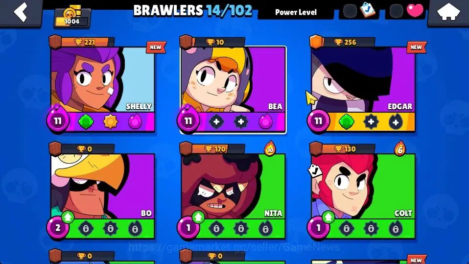 Brawl Stars Accounts 1004 Trophy|14 Brawlers 3 Max Lvl [Edgar,Bea,Shell image 5