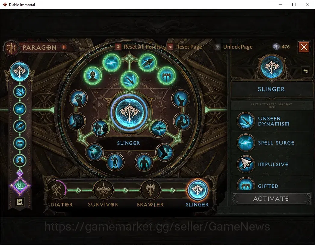 Diablo Immortal Accounts High-End SA - Malah|CS ON|Lv 60 (876)|Barbarian|CR 42k|Reso 600|Paragon Slinger|Inferno V|2 10