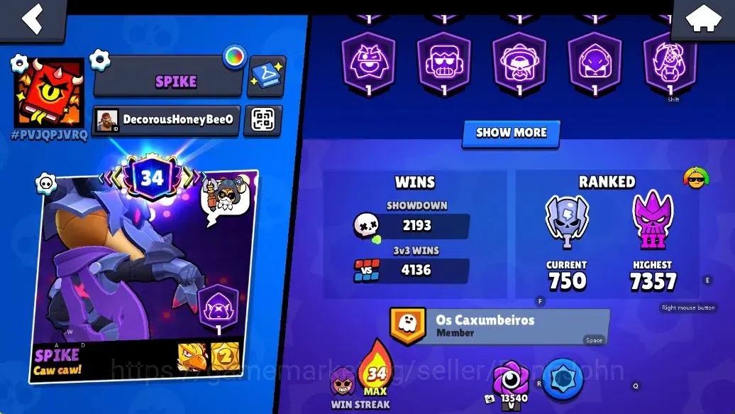 Brawl Stars Accounts Android | 44683 Thropy|92 Brawler-33 Max Lv(Shelly,Colt,Brock,Poco,Rosa,Rico,Etc.)|33k Bling+51 Gems 3