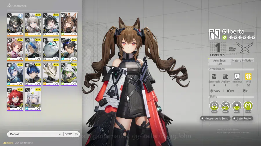 NA/EU | Starter | 1Limit | Gilberta,Ardelia,mc female AKE212B Arknights: Endfield Accounts NA/EU | Starter | 1Limit | Gilberta,Ardelia,mc fem image 1