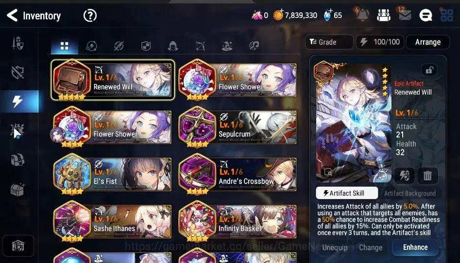 Epic Seven Accounts Mid-Tier Global Unverif|New Era|2 ML(Salome, RRoana)+ Setsuka, Cecilia, Cermia, Tenebria, etc|PoH 16