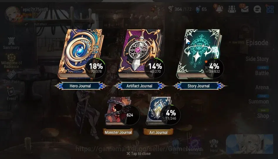 Epic Seven Accounts Mid-Tier Global Unverif|New Era|2 ML(Salome, RRoana)+ Setsuka, Cecilia, Cermia, Tenebria, etc|PoH 3