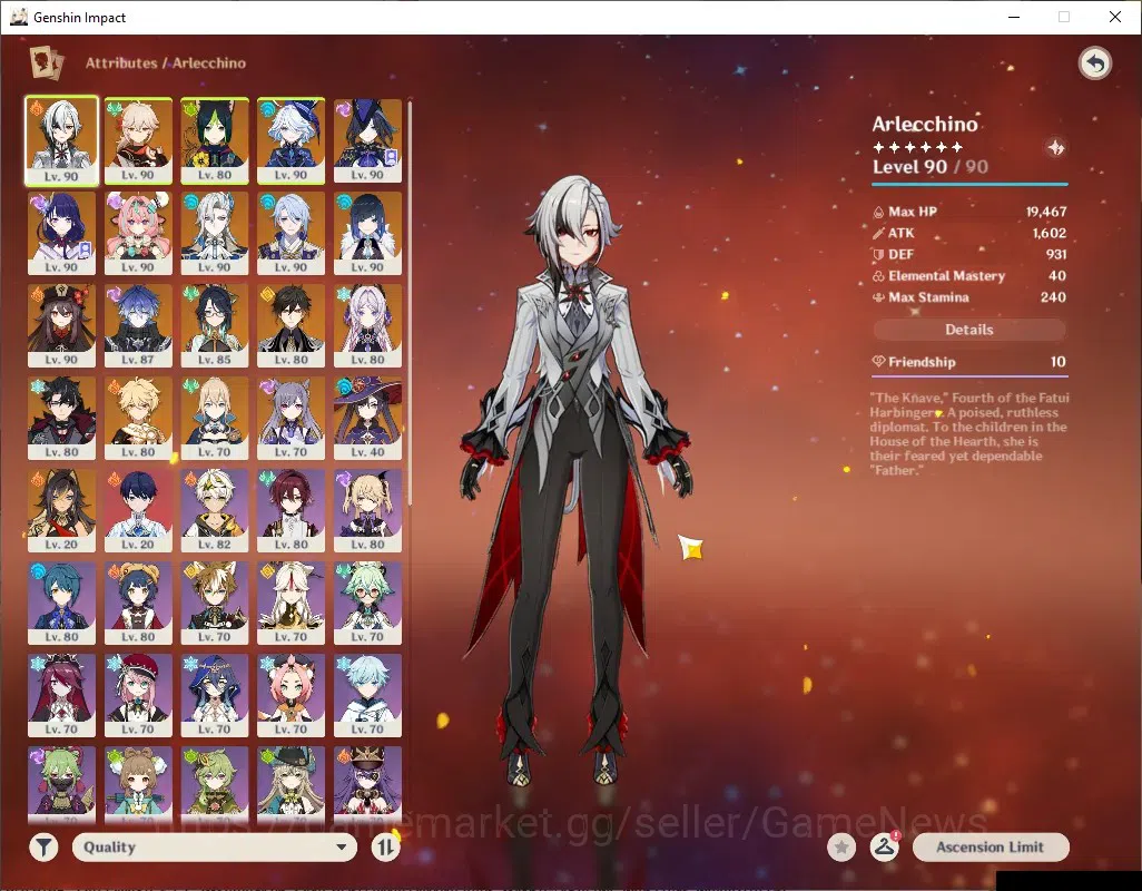 Genshin Impact Accounts ASIA|AR 59|PremTeam Flins,Neuvil,Arle|15 Limited + image 4