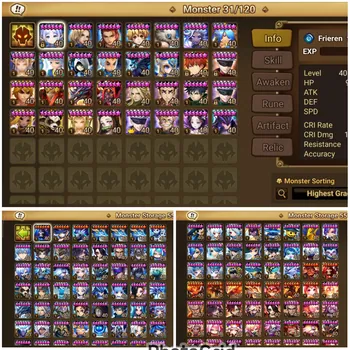 Summoners War: Sky Arena Accounts End-Game #SW612: RARE ACC!! [GLOBAL] 3 LD Nat5 DARK GOJO, RagdollLydia | RTA P1, Vio +144