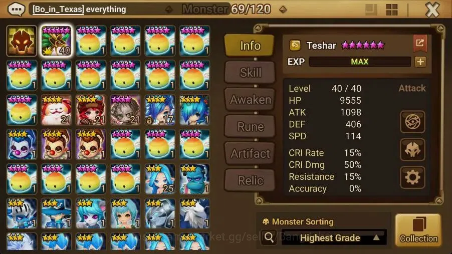 Summoners War: Sky Arena Accounts Starter GLOBAL | NB 5 TESHAR,Starter Gacha 115 12Y+160 11Y Scrool, 3 Legendary All 2