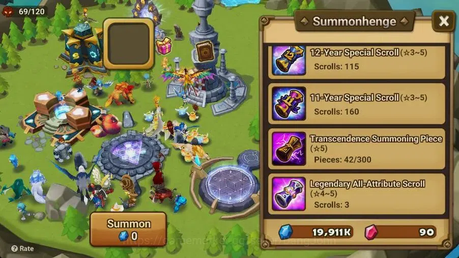 Summoners War: Sky Arena Accounts Starter GLOBAL | NB 5 TESHAR,Starter Gacha 115 12Y+160 11Y Scrool, 3 Legendary All 3
