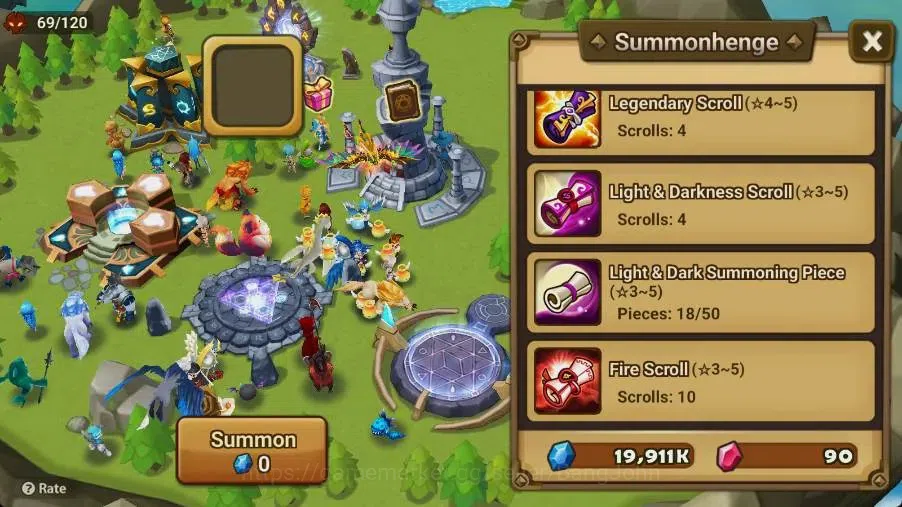 Summoners War: Sky Arena Accounts Starter GLOBAL | NB 5 TESHAR,Starter Gacha 115 12Y+160 11Y Scrool, 3 Legendary All 4