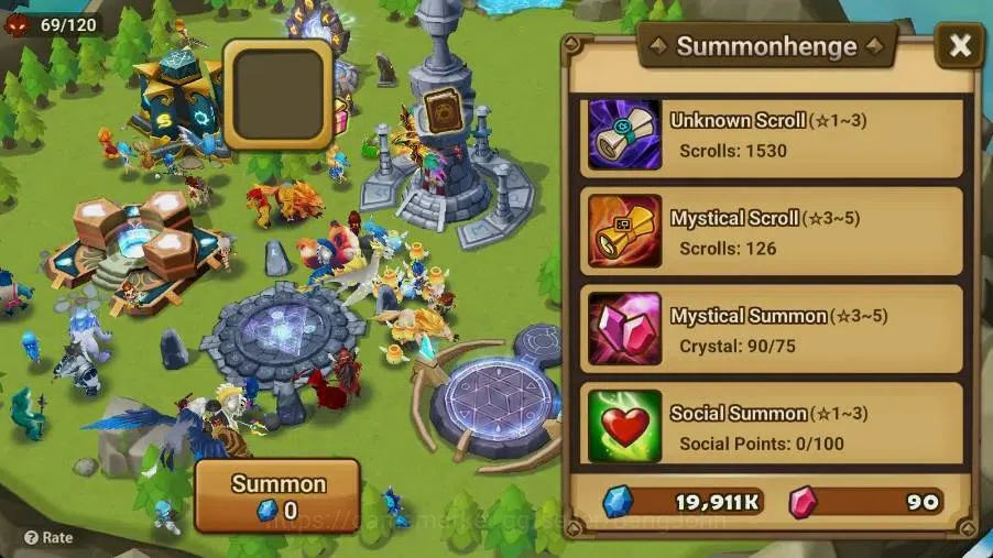 Summoners War: Sky Arena Accounts Starter GLOBAL | NB 5 TESHAR,Starter Gacha 115 12Y+160 11Y Scrool, 3 Legendary All 5