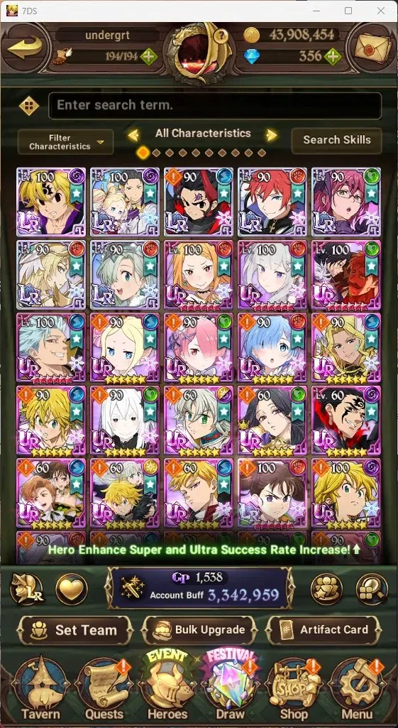 The Seven Deadly Sins: Grand Cross Accounts ASIA|3,3M CC|356 DM+82 LS|8 LR+9 UR+Collab ReZero| image 3