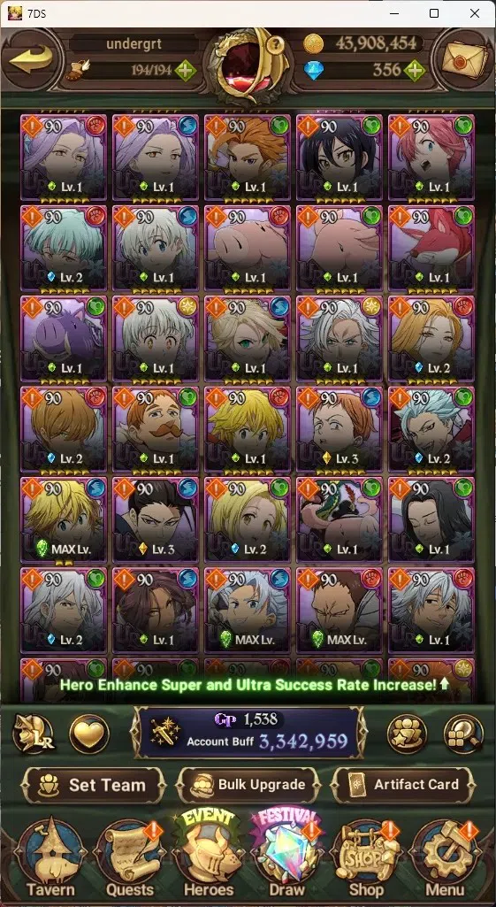 The Seven Deadly Sins: Grand Cross Accounts ASIA|3,3M CC|356 DM+82 LS|8 LR+9 UR+Collab ReZero| image 5