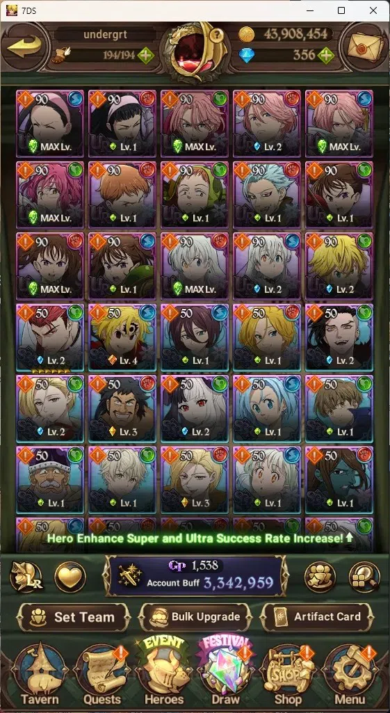 The Seven Deadly Sins: Grand Cross Accounts ASIA|3,3M CC|356 DM+82 LS|8 LR+9 UR+Collab ReZero| image 8