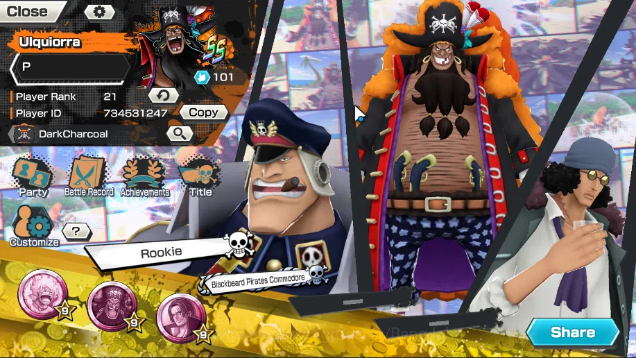 One Piece Bounty Rush Others global | MAX 7 | Saturn, 4 emperor Teach, Kuzan, F image 1