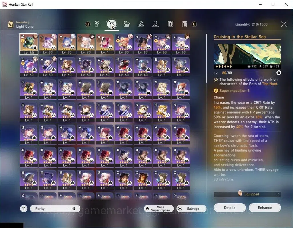 Honkai Star Rail Accounts Asia|TL 65|9 Limited|[Evernight,Yao Guang]+Sign,Hy image 5