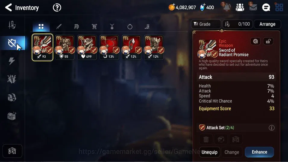 Epic Seven Accounts Global Unverif|Starter|3 ML (SS Vivian,EW Ludwig,L image 10