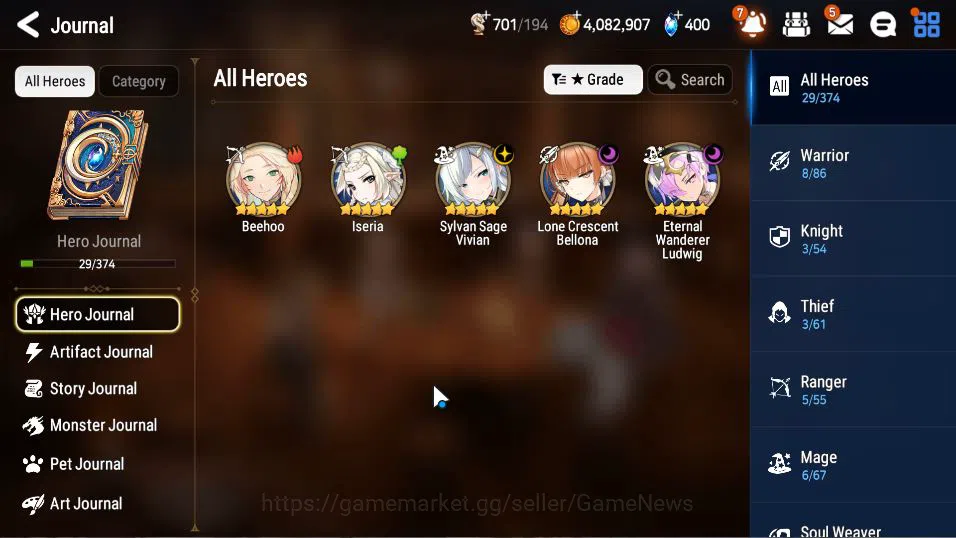Epic Seven Accounts Global Unverif|Starter|3 ML (SS Vivian,EW Ludwig,L image 5