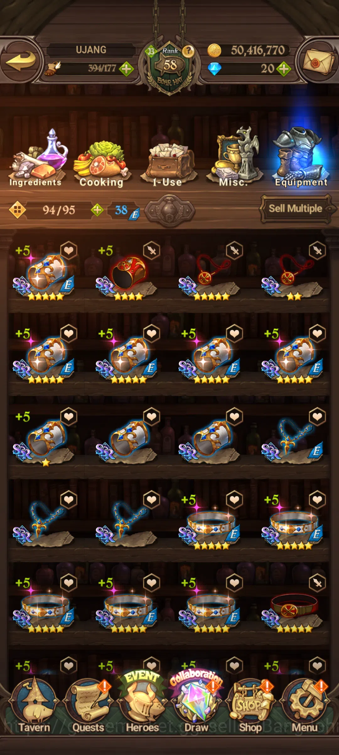 The Seven Deadly Sins: Grand Cross Accounts ASIA|1.5M CC|Collab FF + Re-zero |LR Roxy|5 UR Eli image 2