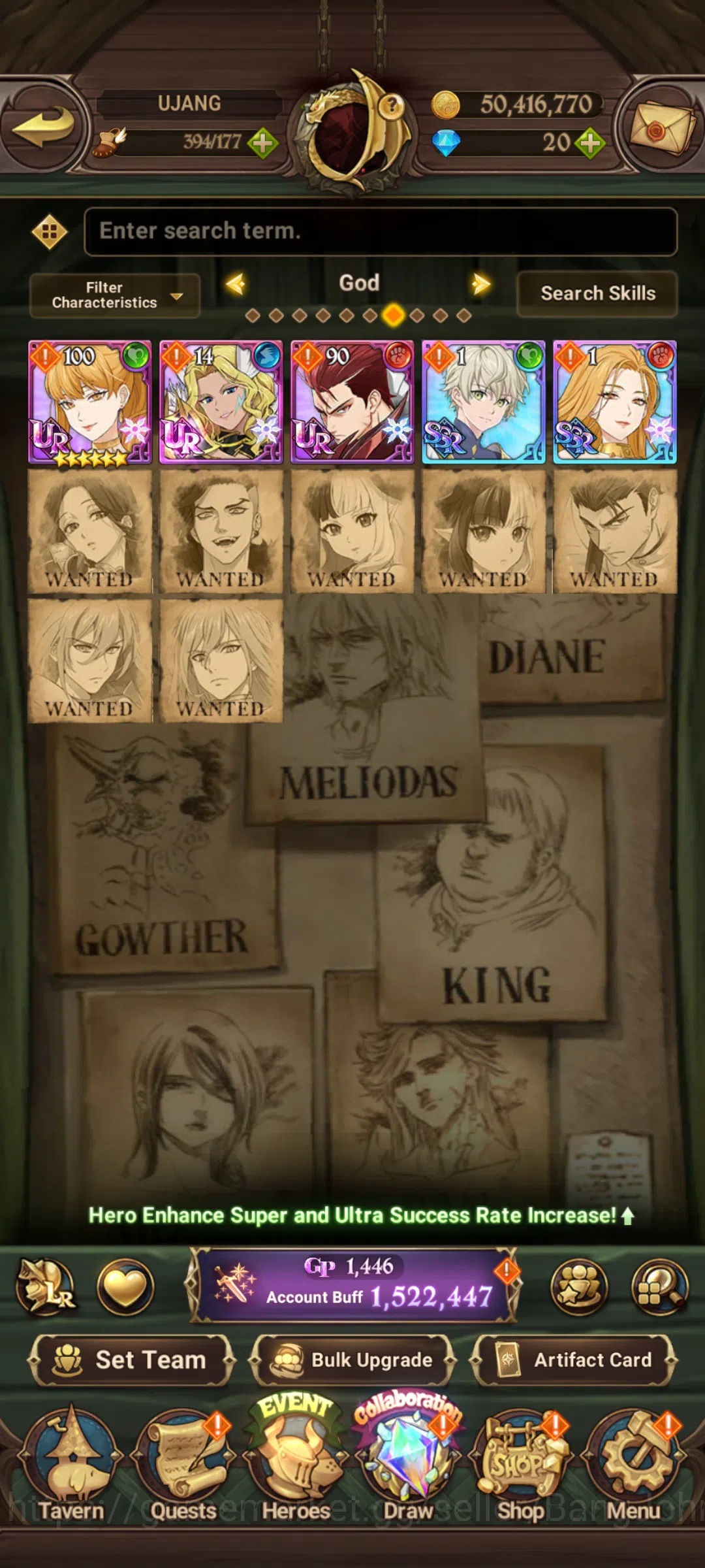The Seven Deadly Sins: Grand Cross Accounts ASIA|1.5M CC|Collab FF + Re-zero |LR Roxy|5 UR Eli image 6