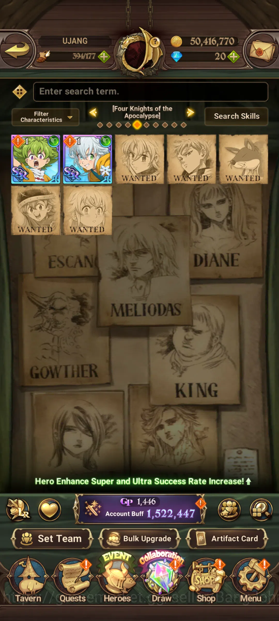 The Seven Deadly Sins: Grand Cross Accounts ASIA|1.5M CC|Collab FF + Re-zero |LR Roxy|5 UR Eli image 8
