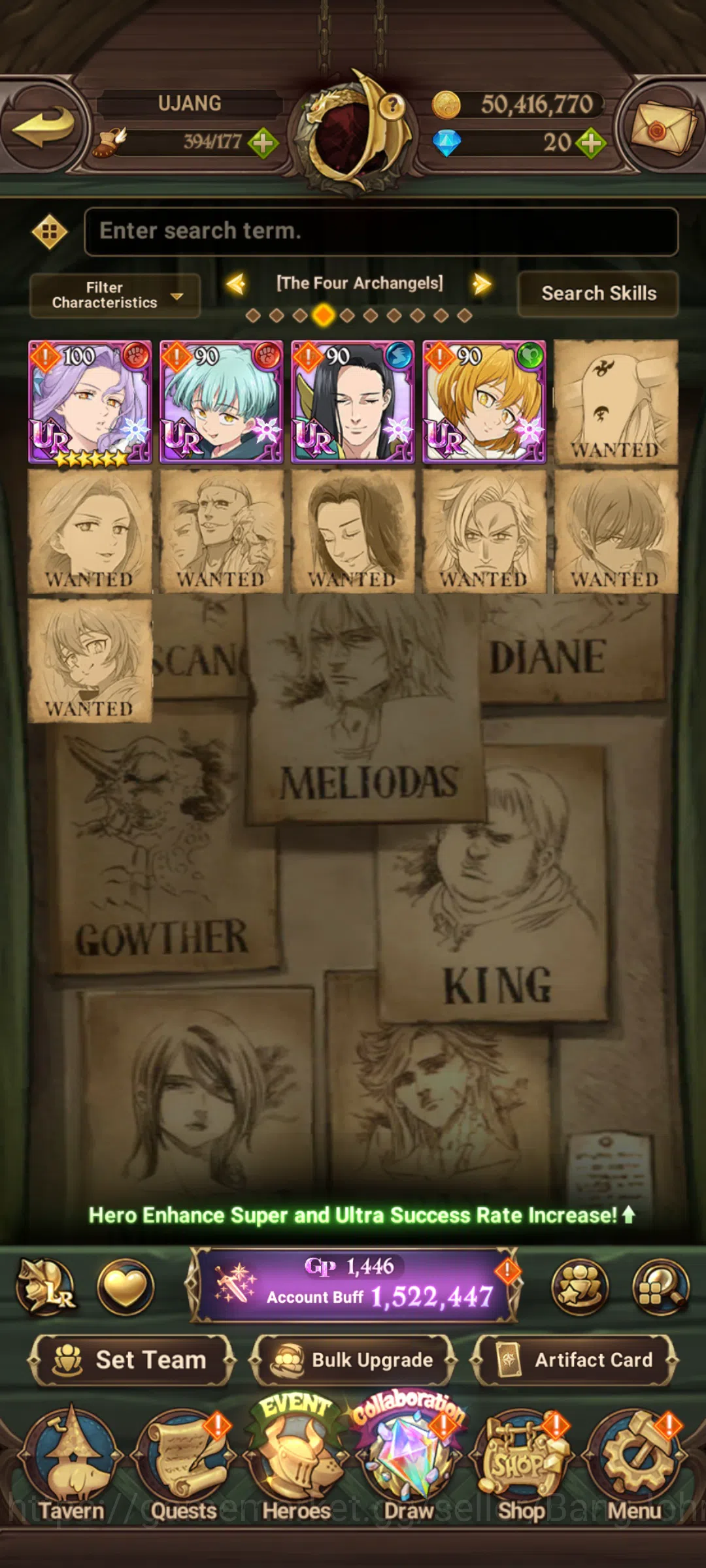 The Seven Deadly Sins: Grand Cross Accounts ASIA|1.5M CC|Collab FF + Re-zero |LR Roxy|5 UR Eli image 9