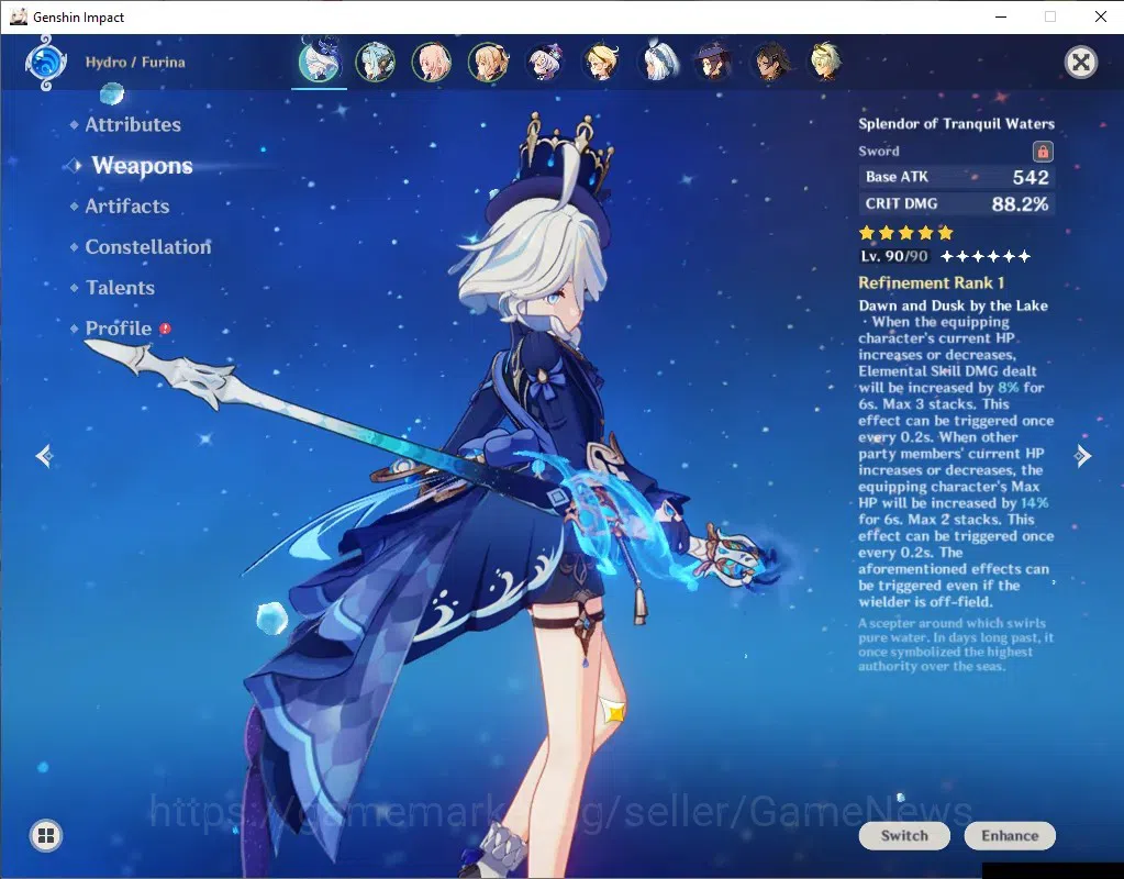 Genshin Impact Accounts Asia|AR 57|1718 Primo,5 InterFate|5 Limit + 5(*5We image 4