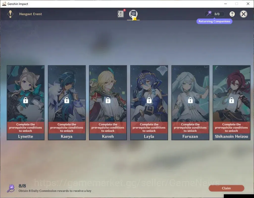 Genshin Impact Accounts Asia |AR 48|3 Limited+2(*5Wep)|Ayaka+Sign,Eula,Nav image 12