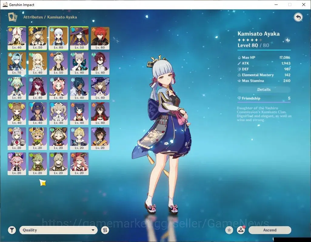 Genshin Impact Accounts Asia |AR 48|3 Limited+2(*5Wep)|Ayaka+Sign,Eula,Nav image 3