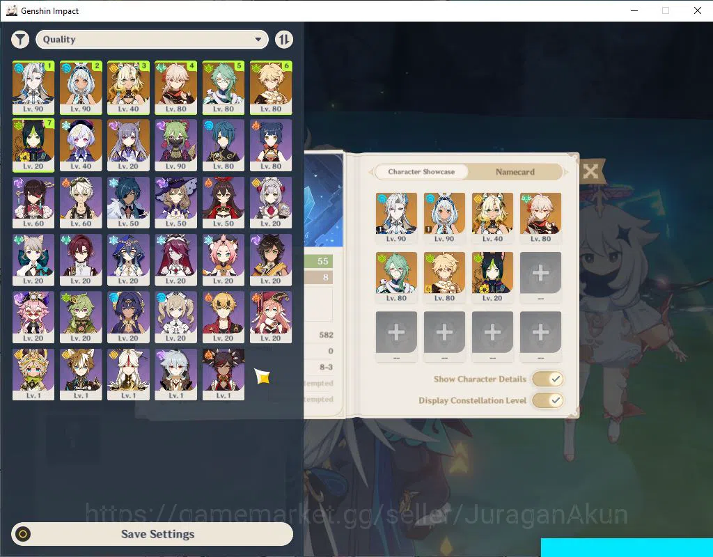 Genshin Impact Accounts Mid Game ASIA|AR 55|5 Limited +4(*5Weapon)|| Neuvill 2