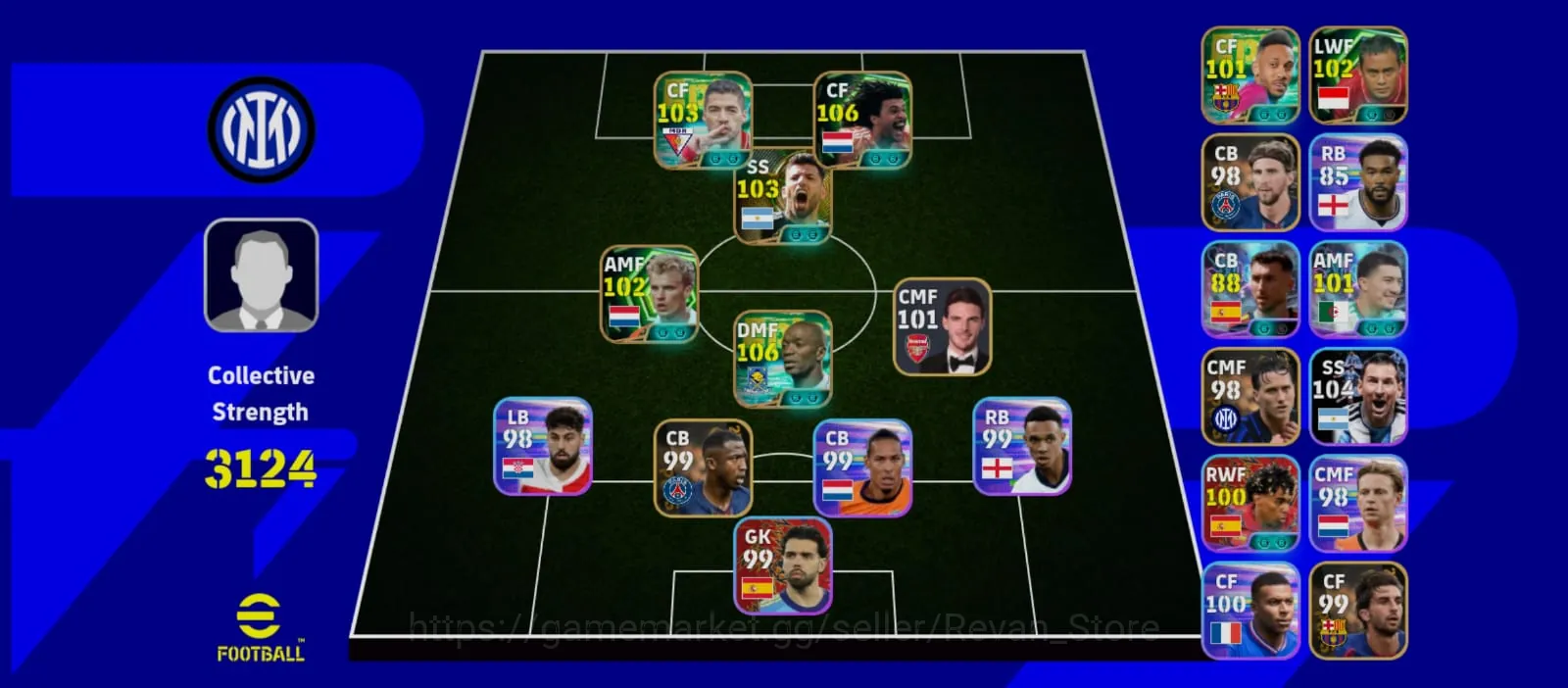 eFootball Accounts Starter Epic Gullit New | Epic makalele new | collective 3100+ | android & ios 1