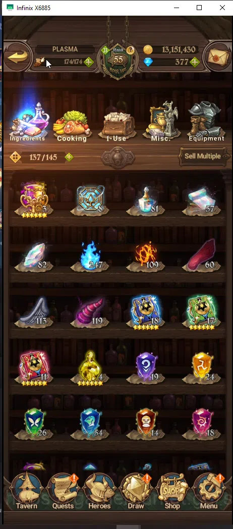 The Seven Deadly Sins: Grand Cross Accounts Others ASIA | 2,4M CC | DM 377 | 4UR Merlin & Escanor, oppressor demon king 5