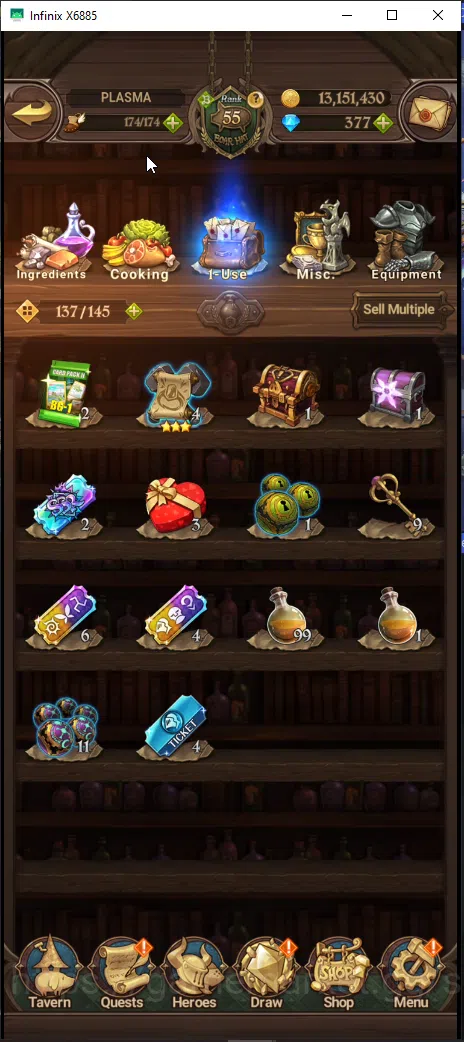 The Seven Deadly Sins: Grand Cross Accounts Others ASIA | 2,4M CC | DM 377 | 4UR Merlin & Escanor, oppressor demon king 7