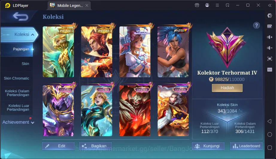 Mobile Legends: Bang Bang Accounts Hero 131|Skin 343|KOF Karina,Prime GRanger-YuZhong image 3