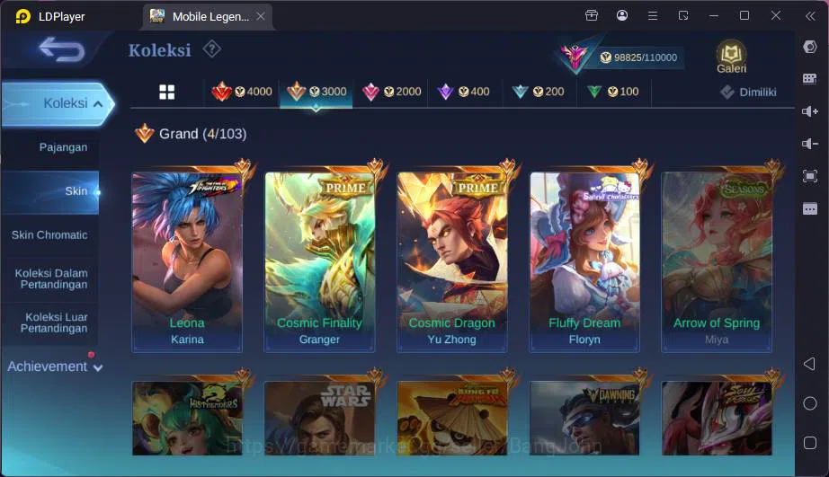Mobile Legends: Bang Bang Accounts Hero 131|Skin 343|KOF Karina,Prime GRanger-YuZhong image 4