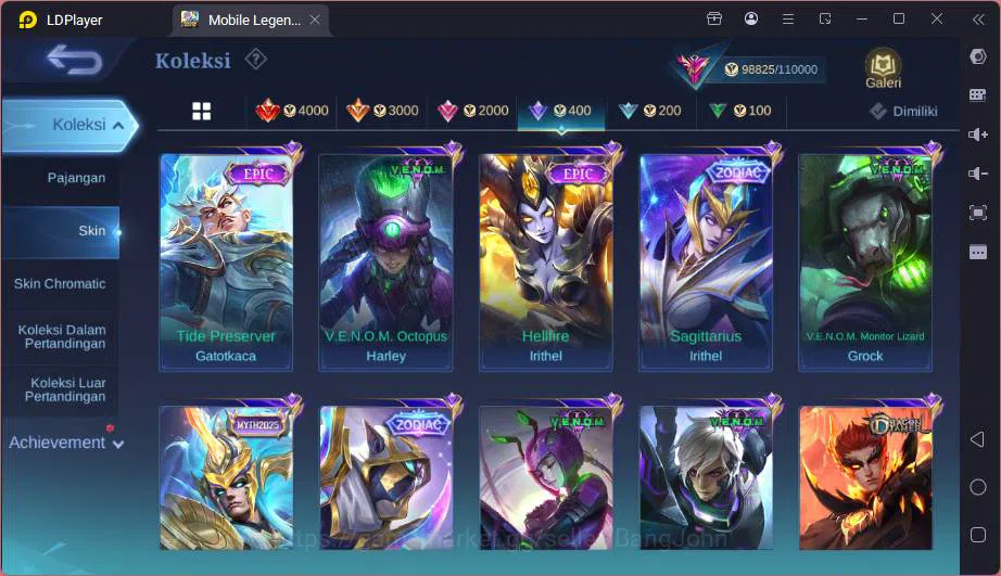 Mobile Legends: Bang Bang Accounts Hero 131|Skin 343|KOF Karina,Prime GRanger-YuZhong image 9