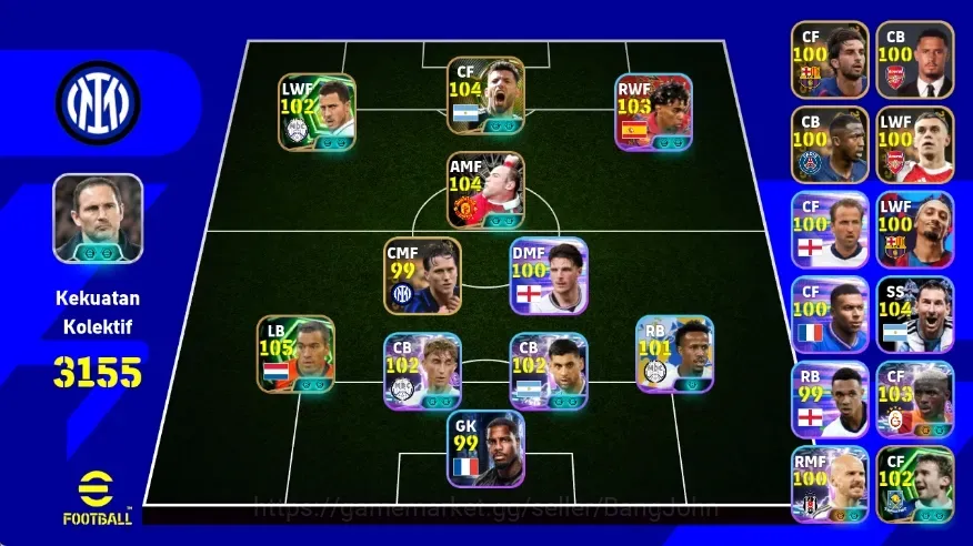 eFootball Accounts Legends & Iconic Players Android|PW 3155|Dean Huijsen Show T,Victor Osimhen Show T,G van Bronchkhorst 1