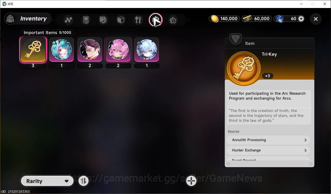 Neverness to Everness Accounts GLOBAL EU|HL 3| 1 SSR Limited Nanally Awk 1 |Selec image 8