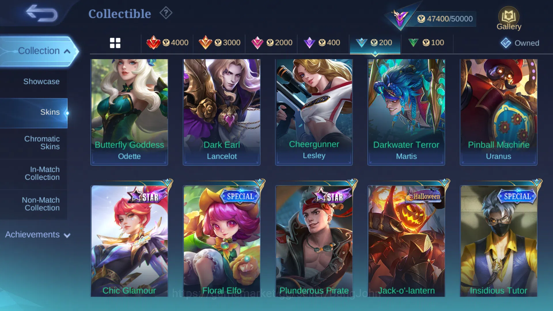 Mobile Legends: Bang Bang Accounts Others Hero 104 | Skin 218 | Emblem All Max | Champion Lancelot | Collector Silvana 11
