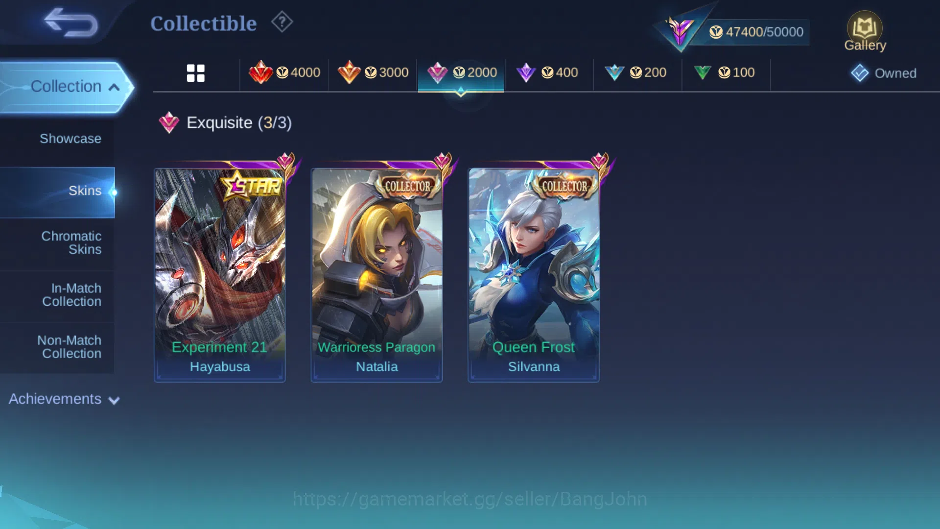 Mobile Legends: Bang Bang Accounts Others Hero 104 | Skin 218 | Emblem All Max | Champion Lancelot | Collector Silvana 3