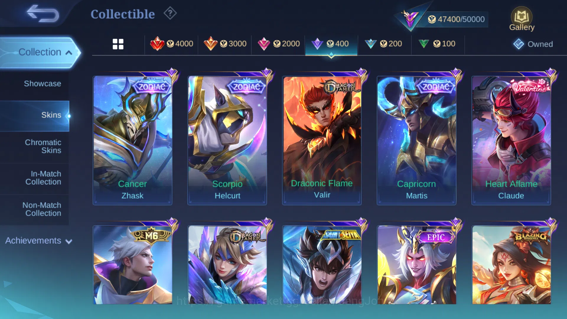 Mobile Legends: Bang Bang Accounts Others Hero 104 | Skin 218 | Emblem All Max | Champion Lancelot | Collector Silvana 7
