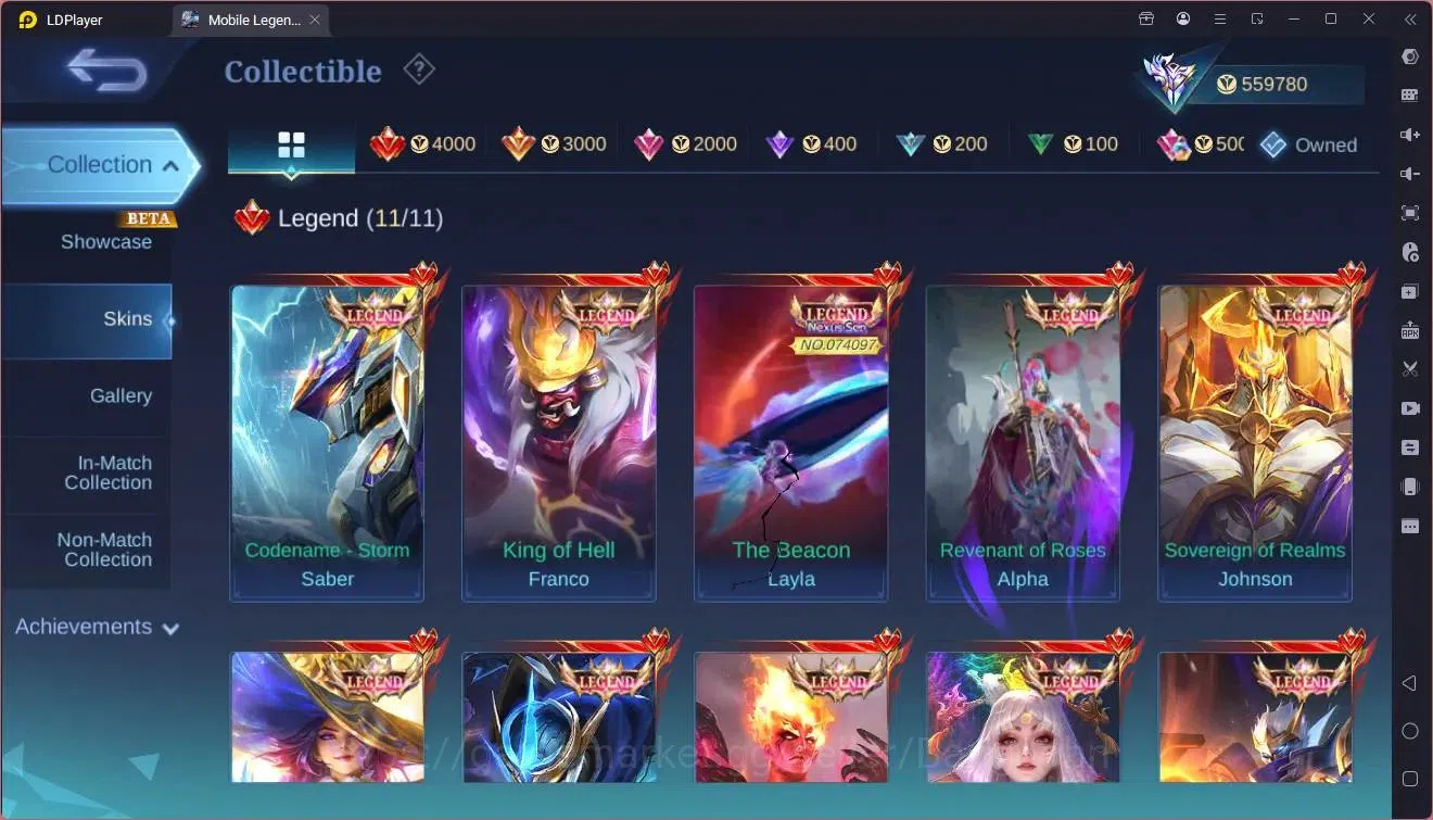 Mobile Legends: Bang Bang Accounts Global|Hero 133|Skin 848|Galaxy|Legend granger,Alp image 7