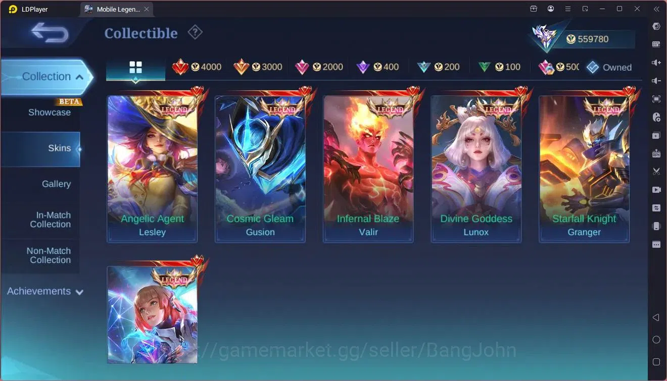 Mobile Legends: Bang Bang Accounts Global|Hero 133|Skin 848|Galaxy|Legend granger,Alp image 8