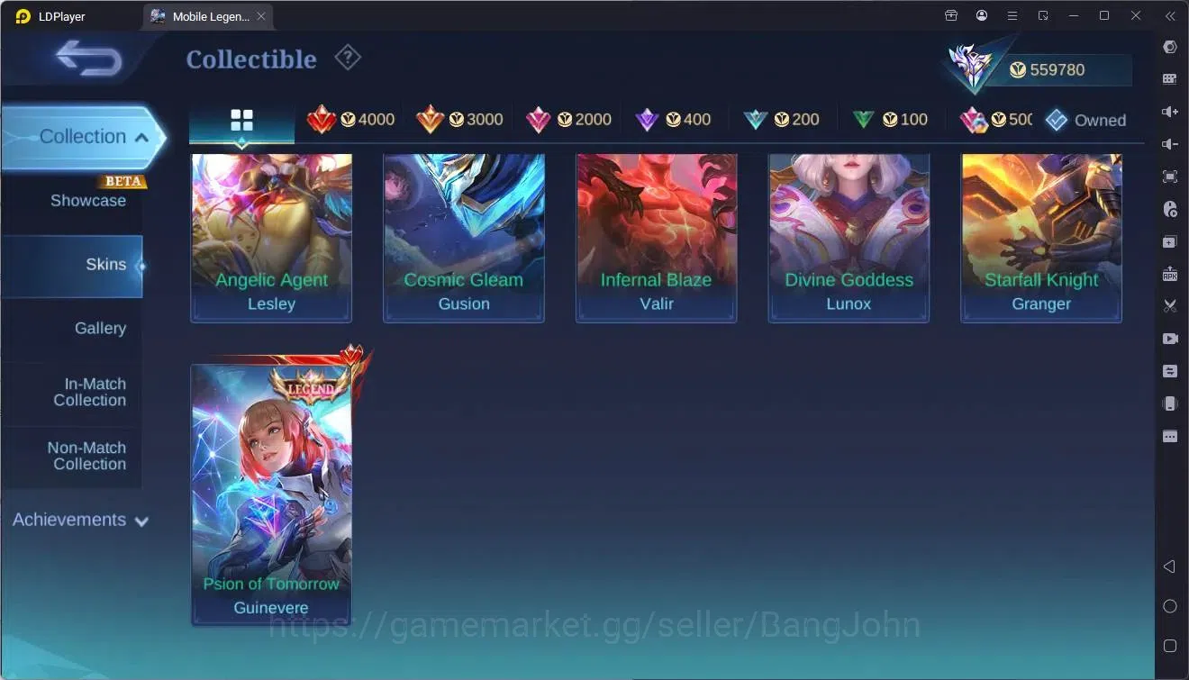 Mobile Legends: Bang Bang Accounts Global|Hero 133|Skin 848|Galaxy|Legend granger,Alp image 9