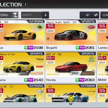 Racing Master Accounts SEA|Lv 41|3 PL (EVIJA E3,Countach LP400 S,Veyron SS) + Collab MF Ghost (GR Supra,GT-R Nismo)|4k