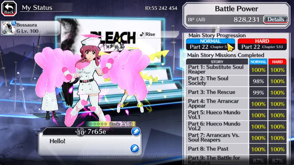 Bleach: Brave Souls Accounts Mid-Tier [GLOBAL]50K Orb|TYBW26[Meninas,Liltotto],10th 4