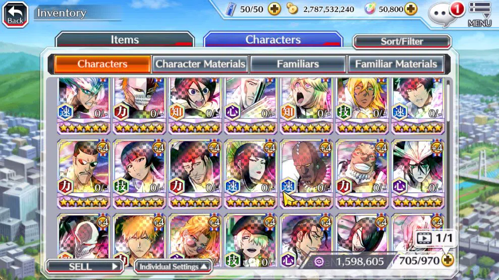 Bleach: Brave Souls Accounts Mid-Tier [GLOBAL]50K Orb|TYBW26[Meninas,Liltotto],10th 9