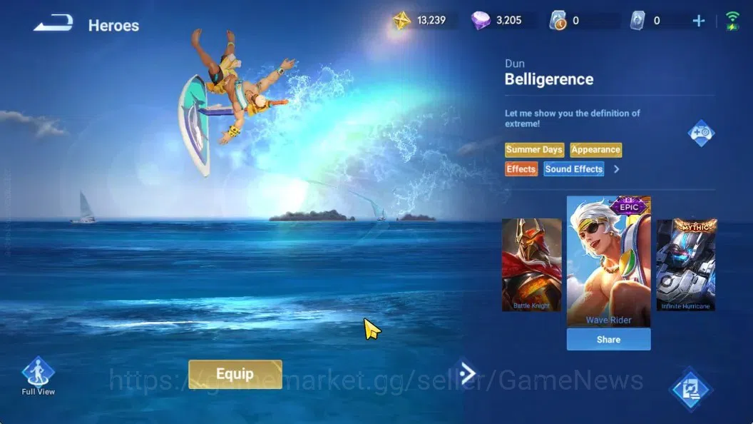 Honor of Kings Accounts Hero42 Skin33| Legend Skin Selection Chest|KIC(Lun image 12