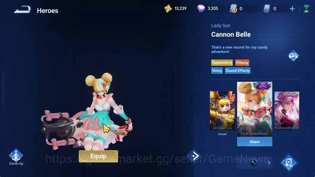 Honor of Kings Accounts Hero42 Skin33| Legend Skin Selection Chest|KIC(Lun image 14